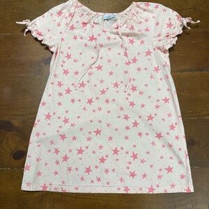 Laila Pink Star Print Cotton Little Girl’s Dress size L